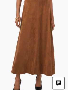 Vince Camuto Brown Suede Maxi Skirt